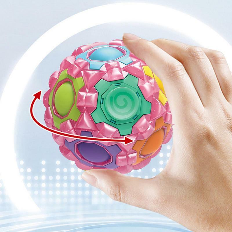 Cube magique anti-stress arc-en-ciel pour enfants et adultes, jouet Fidget Ball, document de décompression, instituts soulignés