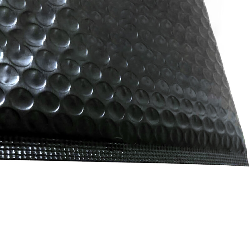Sobres acolchados de plástico con burbujas para negocios, sobres de plástico con cierre hermético, color negro, 50 piezas
