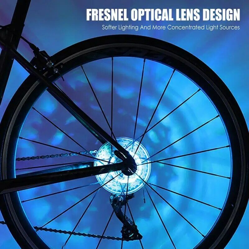 Lumières de roue de vélo rechargeables, lumière de rayon de vélo, lumière colorée de tambour de fleur de vélo, moyeu de charge USB