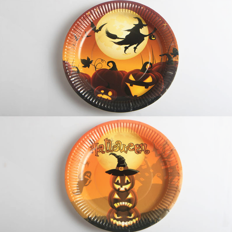 10 шт., бумажные стаканчики для украшения Хэллоуина