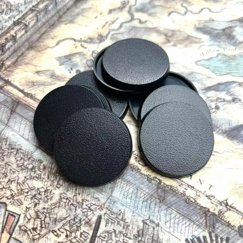 Bases redondas de plástico para juegos de guerra, miniaturas de 40mm, 20 piezas