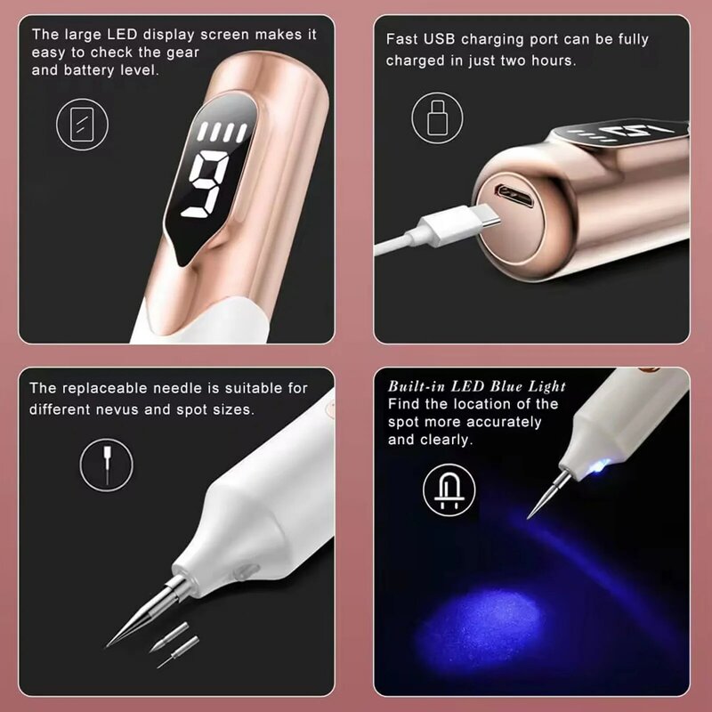 Laser Plasma Pen Portable Freckle Removal Machine Skin Face Wart Tag Remover Tool Household Black Dots Tattoo Remover Skin Care