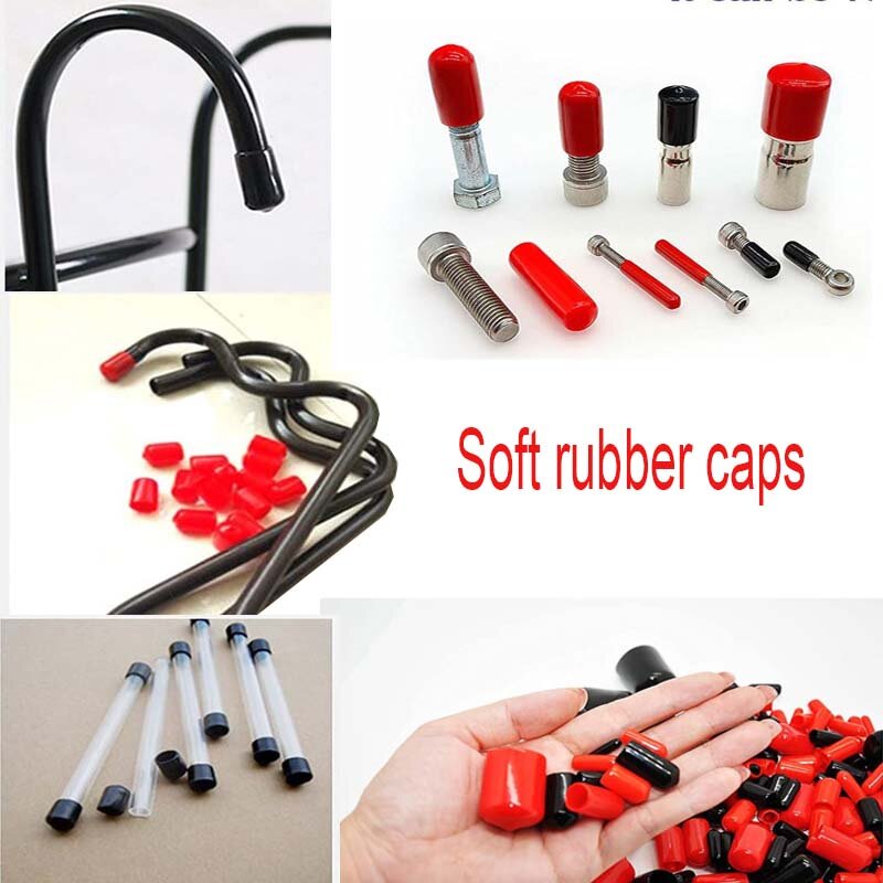 50pcs 3-25mm PVC Vinyl Sealing Cap Rubber Hose End Cap Silicone Plug Silicone Sleeve Protective End Cap Seal Assortment Kit