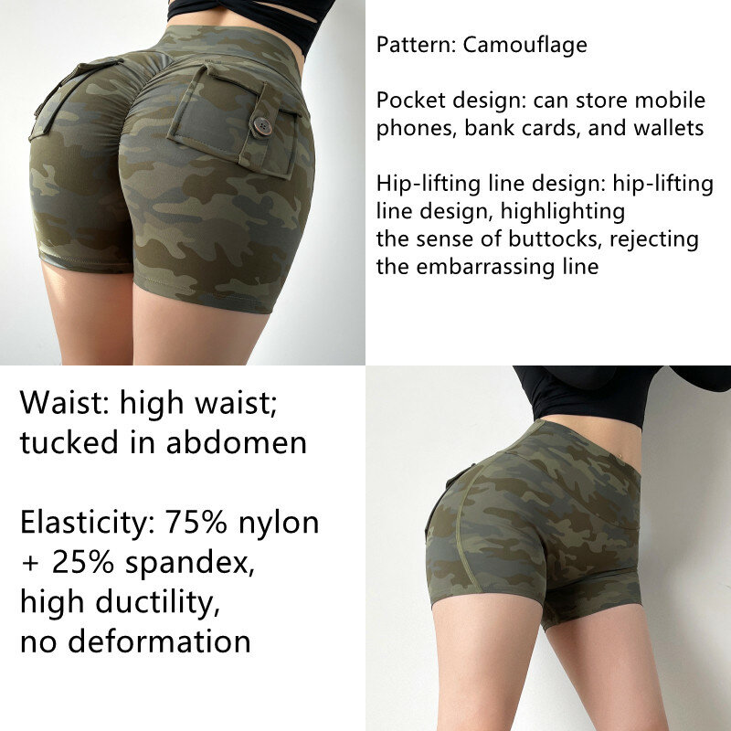 Shorts à fermeture éclair à l'entrejambe pour femmes, pantalon amusant, Sexy, avec poche, pour le sport, l'athlétisme et l'entraînement