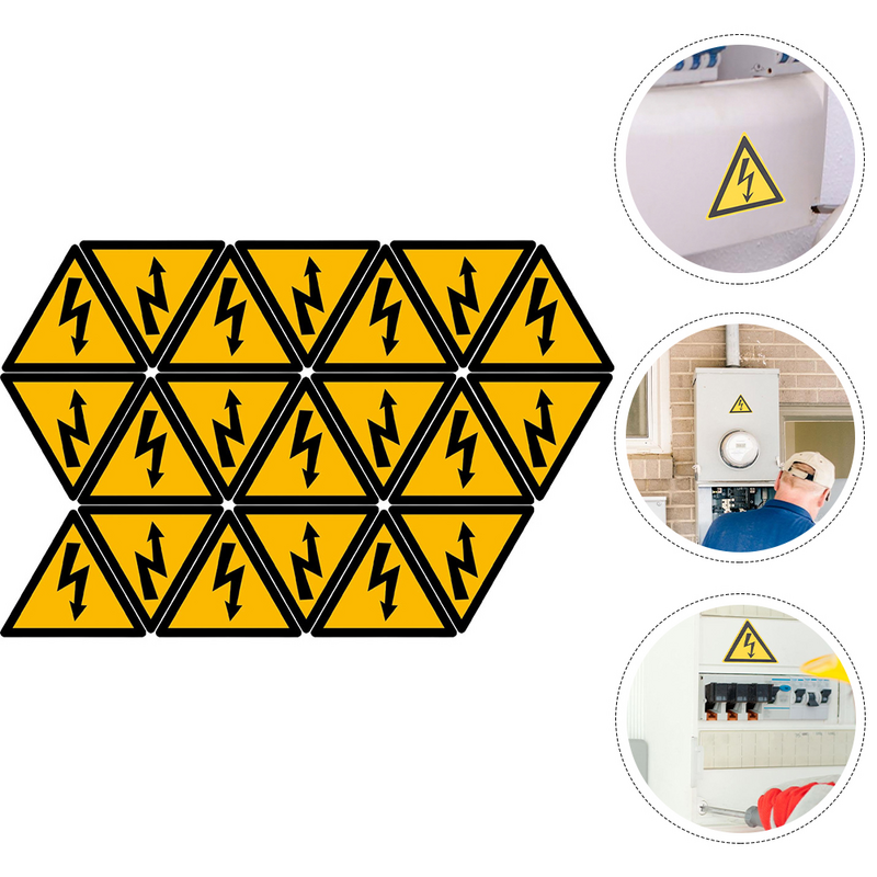 Stiker listrik, stiker penanda guncangan, peringatan listrik, Label tegangan, peralatan keselamatan berbahaya Etiquetas Personalizadas