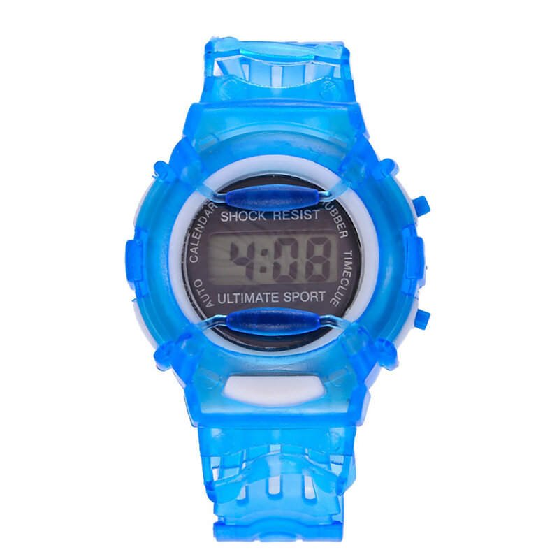 Boys Girls Children Students Waterproof Digital Wrist Sport Watch Blue Simple And Fashionable New Children'S Watch Wristwatches
