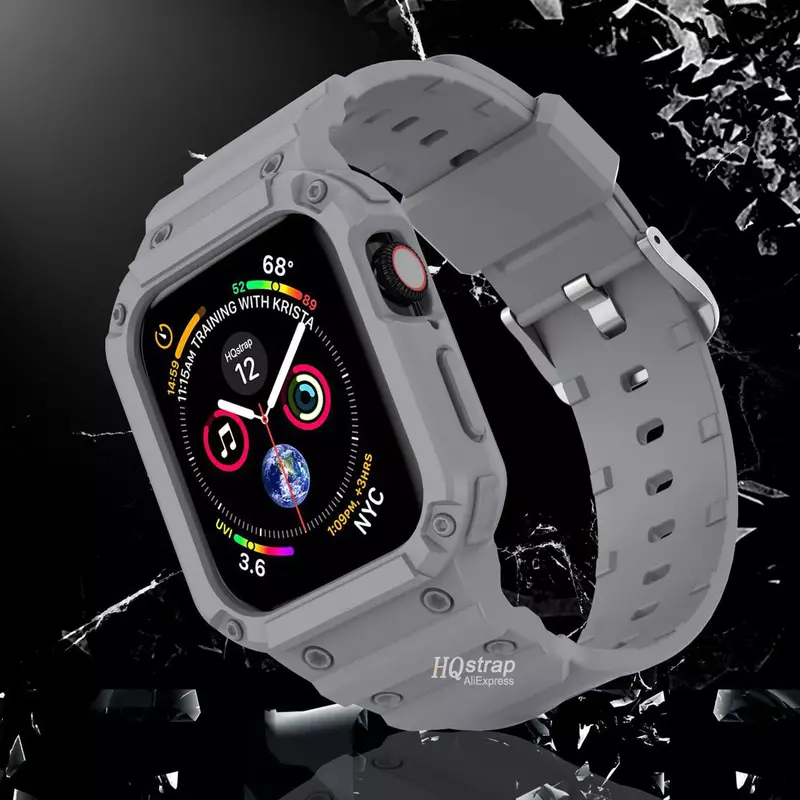 เคสสำหรับ Apple Watch Band 44มม.45มม.49มม.42มม.40/38นาฬิกาสำหรับ Iwatch 7 8 6 5 4 SE TPU ป้องกันซิลิโคนสร้อยข้อมือ