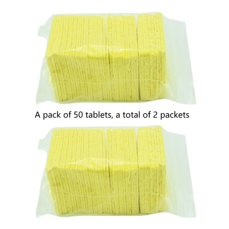 K1KA Professional Soldering Iron Cleaning Sponge Removes Oxidation and Residue-100Pcs