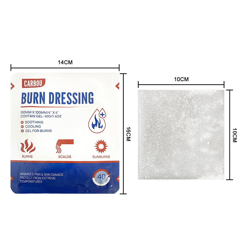4" x 4" Burn Dressing Gel Hydrogel Sterile Trauma Dressing Advanced Healing for Wounds Care First Aid Burncare Bandage