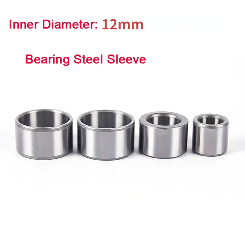 2Pcs Inside Diameter 12mm Bearing Steel Sleeve Wear-resistant Sleeve Axle Sleeve Bushing Guide Bushing