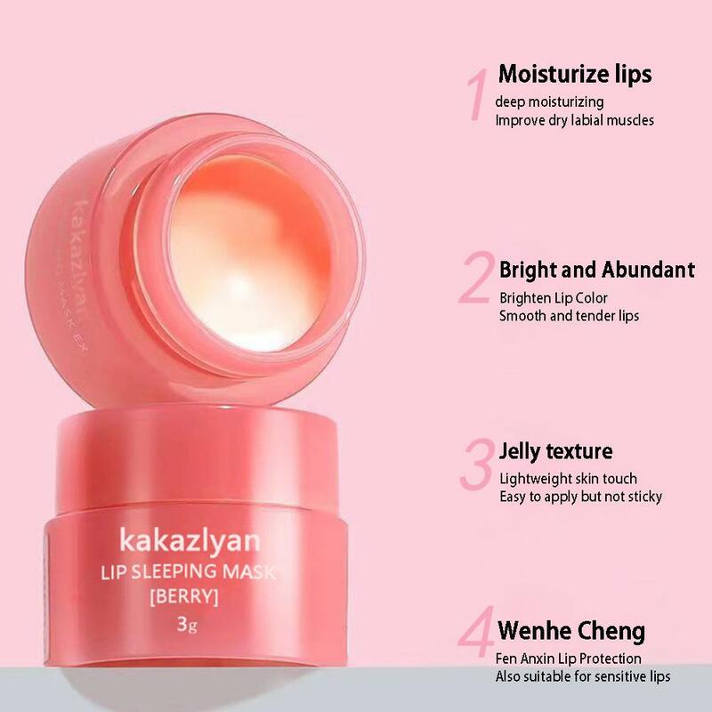 1/2/3PCS 3g South Korea Lip Sleep Mask Night Sleep Maintenance Moisturizing Lip Gloss Bleach Cream Nourishing Lip Care Lip Balm