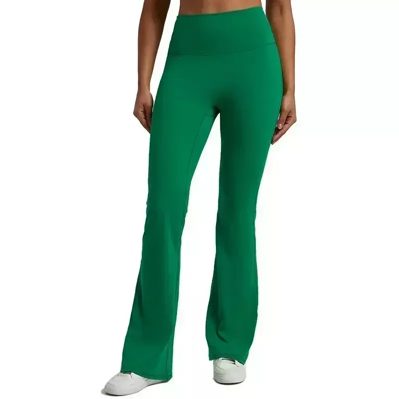 Calças Lemon Align Sport Larged para mulheres, leggings de baixo crescimento, casual ao ar livre, calças esportivas de perna larga, fitness e dança