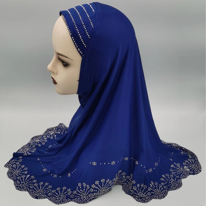 Sweethug-lenço hijab muçulmano para mulheres, lenço islâmico, longos xales com diamante, 2024