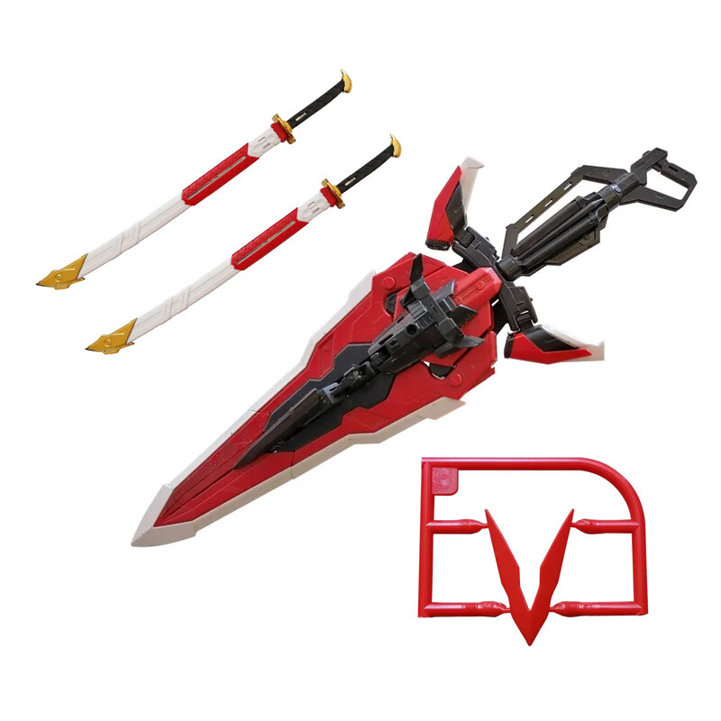 SUIT FOR 1/100MG Astray Red Robot Changed Head Antenna Parts Red Dragon Horn Big Sword Warrior Accessories Set Assembl Model