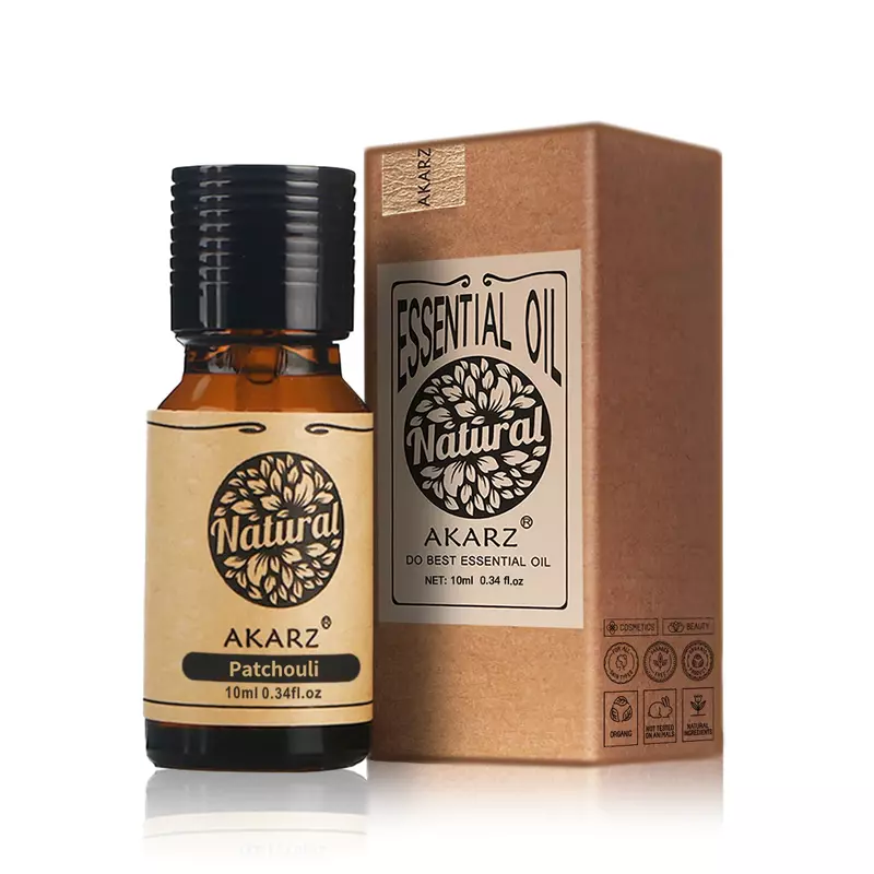 AKARZ olio essenziale di Patchouli naturale elimina l'acne allevia l'eczema rimozione calma delle zanzare olio di Patchouli