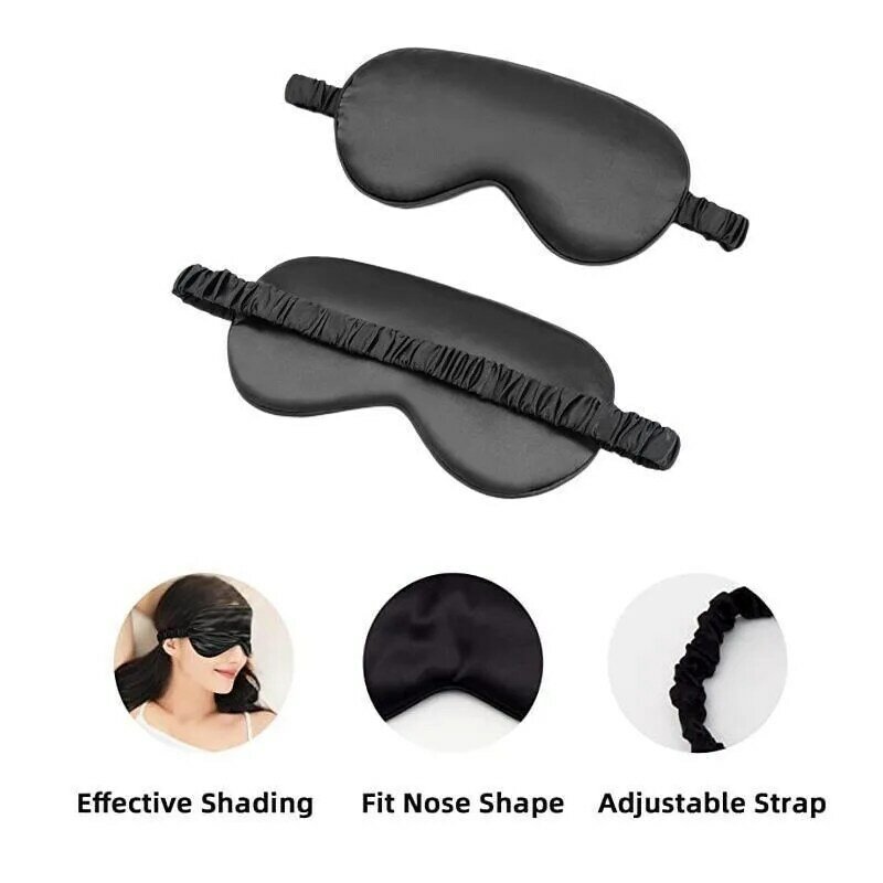 Маска для сна из искусственного шелка, затеняющий патч для сна, дорожный щиток для глаз, инструменты для ухода за глазами