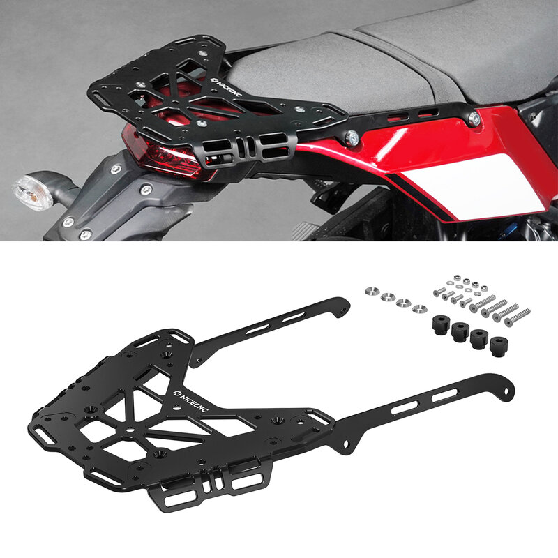 Suporte de bagagem traseiro para motocicleta para Yamaha, suporte superior, rack de carga para Yamaha Tenere 700 XTZ700 T700 2019-2024 2020 2021 2022 2023