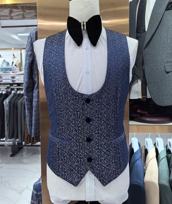 Fashion Boutique Men Leisure Business Suits Trousers Waistcoat / Male Flower Suit Blazers Jacket Coat Vest Pants 3 Pieces Sets