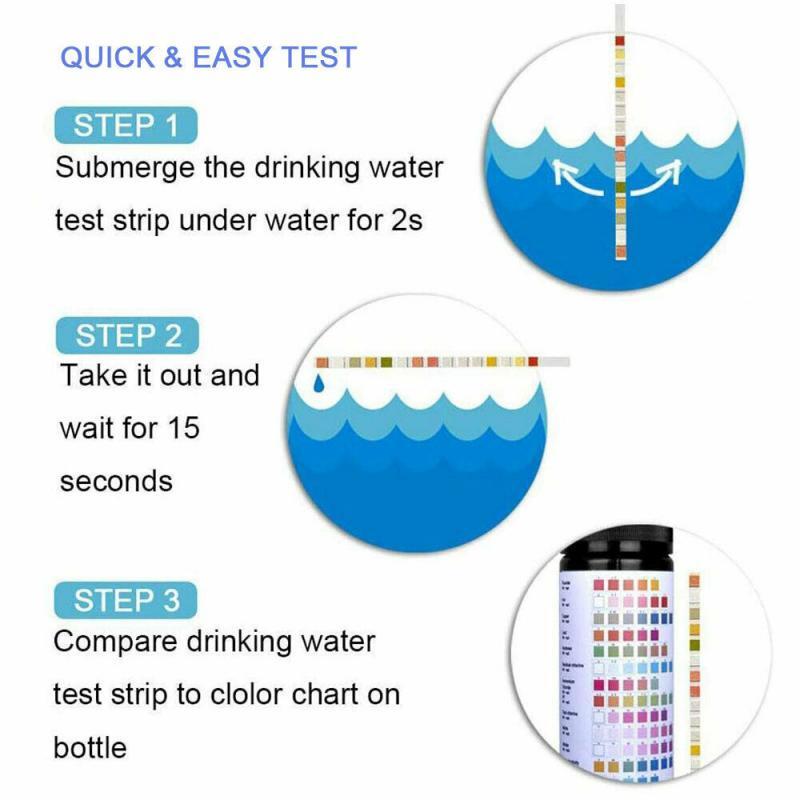 In 1 Test papier Wasser test werkzeuge Pool Trinkwasser qualitäts tester Streifen pH-Meter Test Papier härte Eisen Kupfer Blei