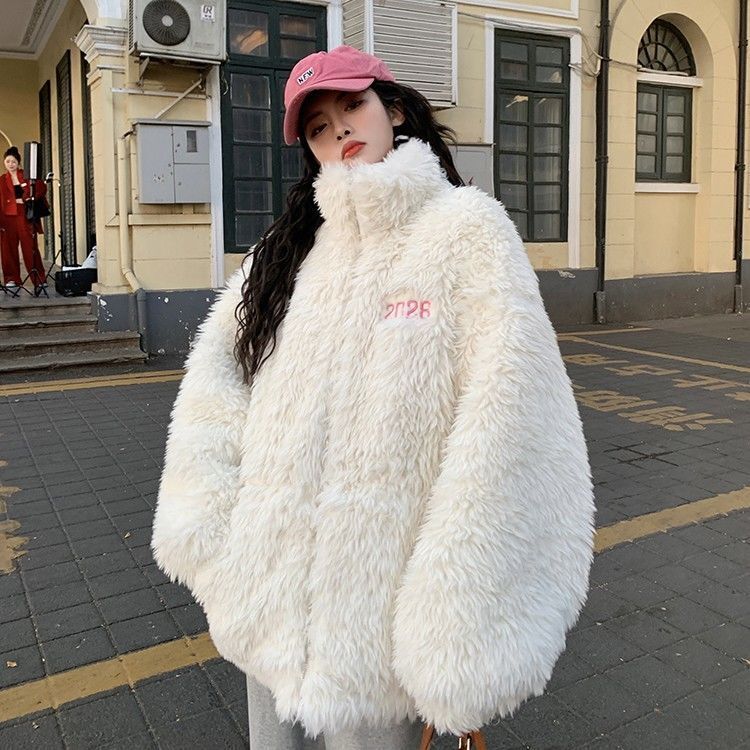 Women Winter Elegant Faux Fur Coats Vintage Female Thick Warm Korean Outerwears Lady Sweet Lace Up Coats Outwears 2022 New