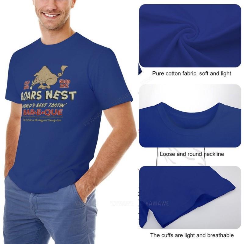 The boars Nest เสื้อยืดเสื้อยืดลายตลกสำหรับผู้ชายเสื้อยืดลายกราฟิกของคุณเองเสื้อยืดแขนสั้น
