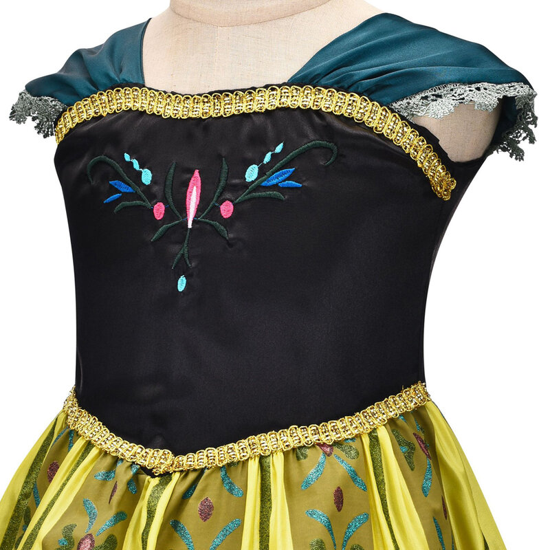 Anna Kostüm Kinder Prinzessin Cosplay Kostüm Mädchen Geburtstag Karneval Festival Party Outfits Kinder Schnee königin elegantes Kleid