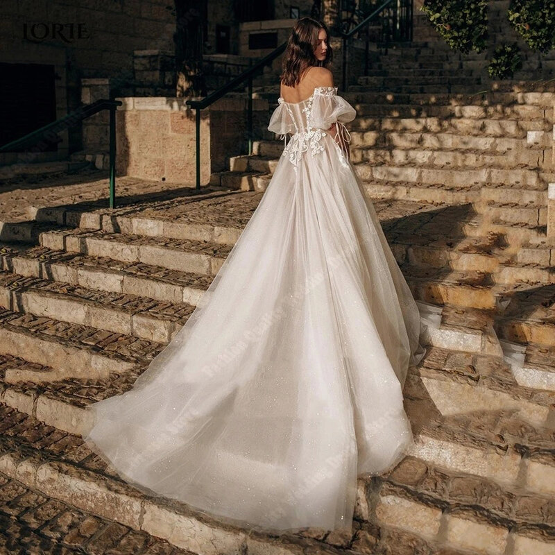 Женское свадебное платье It's yiiya, белое кружевное платье трапециевидной формы из тюля с открытыми плечами на лето 2024