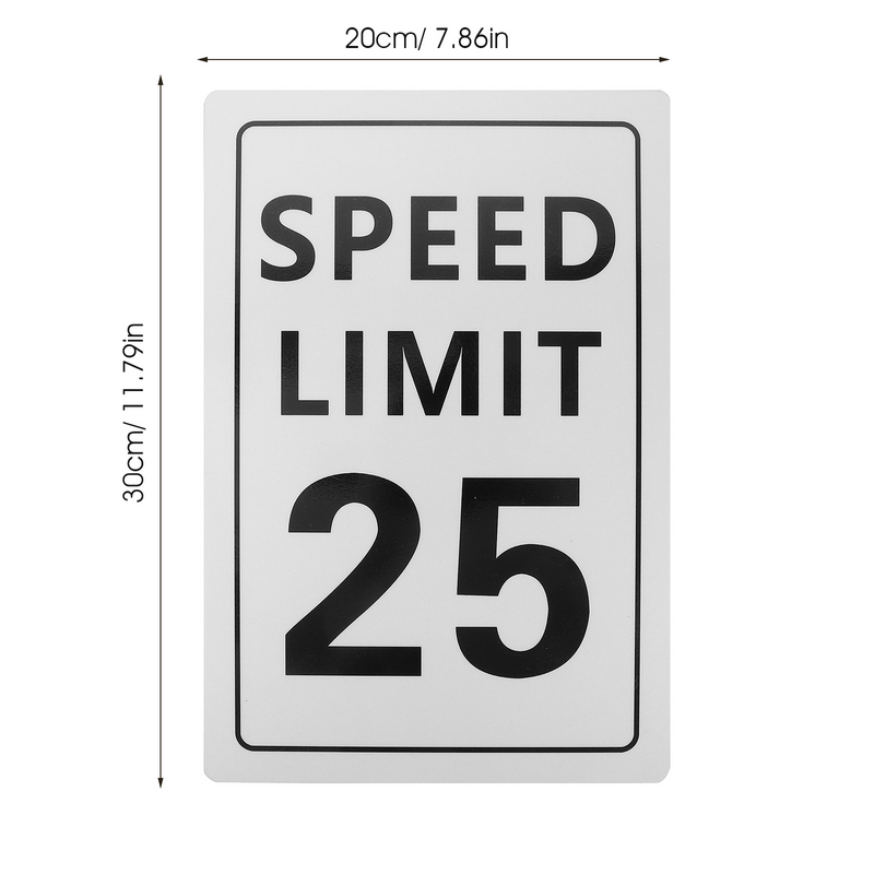 Limiti di velocità segnale da 25 Mph segnale stradale lento 18X12 pollici strada riflettente 25 segni uso esterno