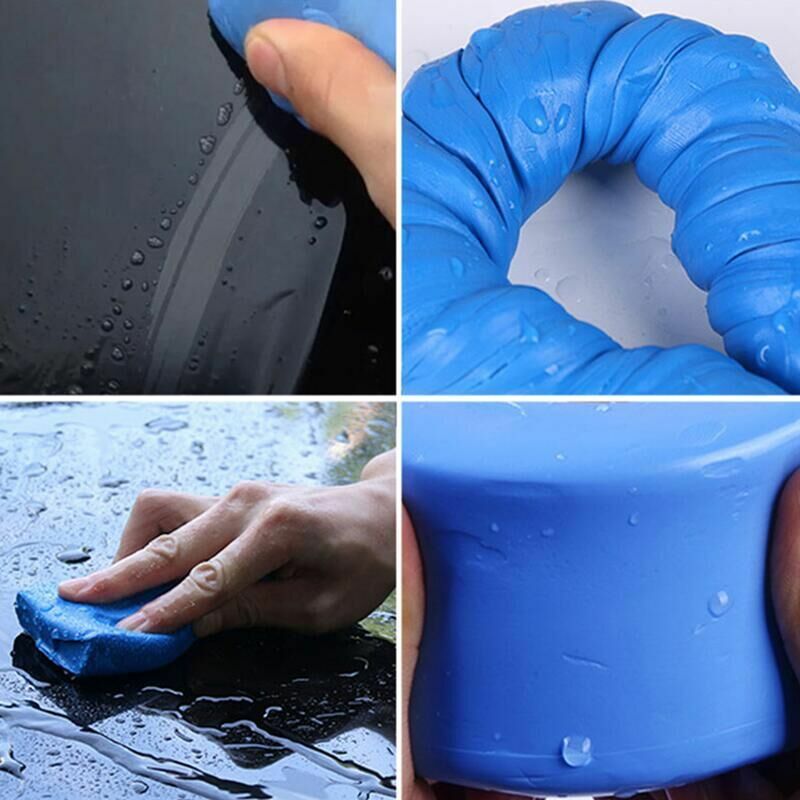 Barra de arcilla mágica para lavado de coches, herramientas de limpieza de vehículos, detalles, azul, Mini lavadora de mano, 100g