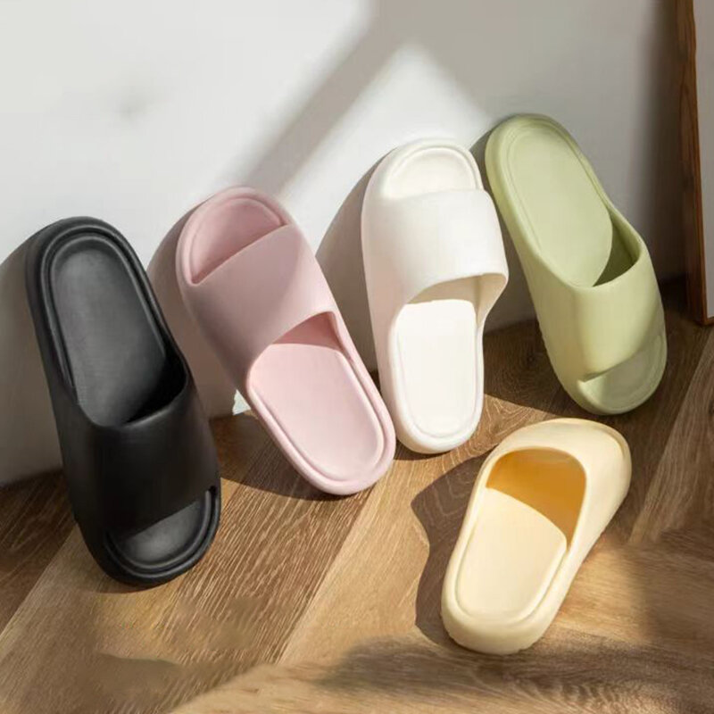 Sunmmer-Zapatillas de casa para mujer y hombre, chanclas con plataforma antideslizante, cómodas, para espectáculo de baño y playa al aire libre