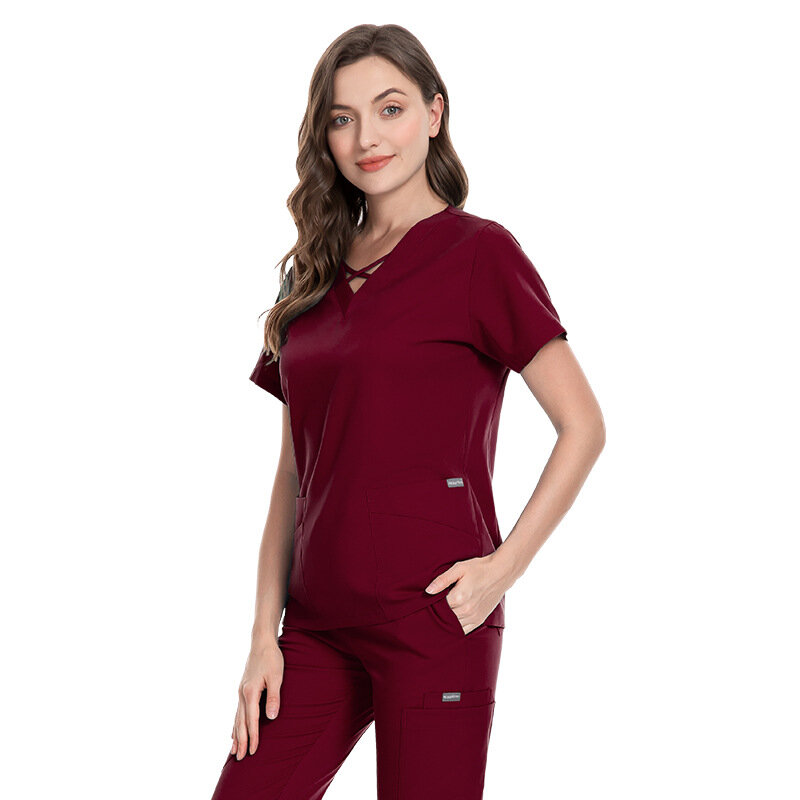 Doctor's hand wash suit Elastic nurse uniform scrub set Operating room beauty salon clinic surgical gown Spa pharmacy workwear