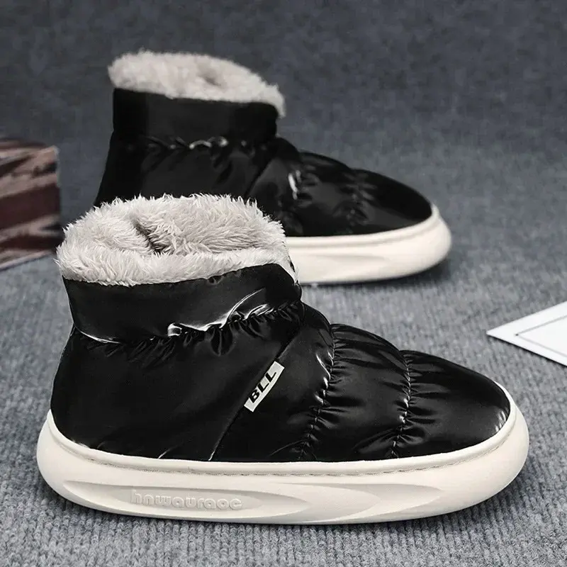 Men's Women's Warm Snow Boots  Winter New Korean Plush Thick Comfortable Anti Slip Cotton Shoes Outdoor Travel Casual Shoes2024