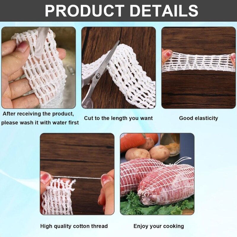4 Pack Durable Net Easy to Use Binding Straps Food Rope Net Durable