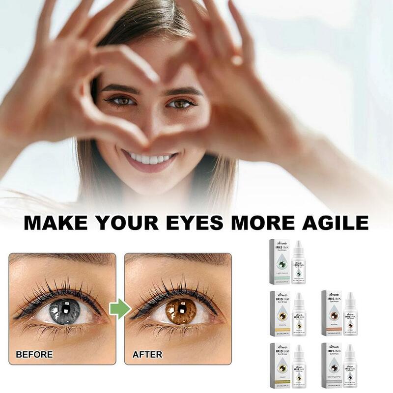 5 szt. 10ml zmiana koloru krople do oczu bezpieczne i delikatne rozjaśnienie i rozjaśnienie koloru oczu wyraźnie zmienia kolor oczu w 2 godziny