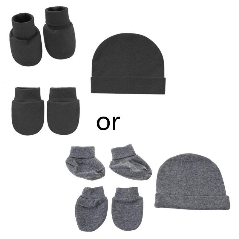 Mitaines et chaussettes pour bébé, bonnet nuit anti-rayures, gants en coton doux, chapeau, couvre-pieds