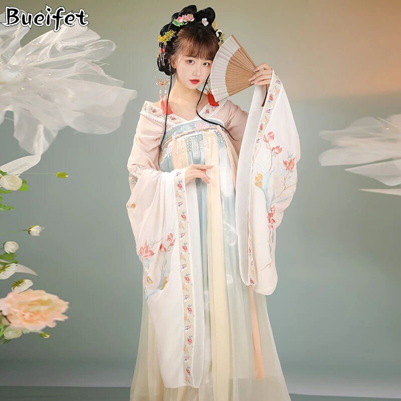 한푸 여성 요정 댄스 의상, 중국 전통 드레스, 당나라 정장, 고대 공주 의류, 카니발 코스프레, 무대 한푸