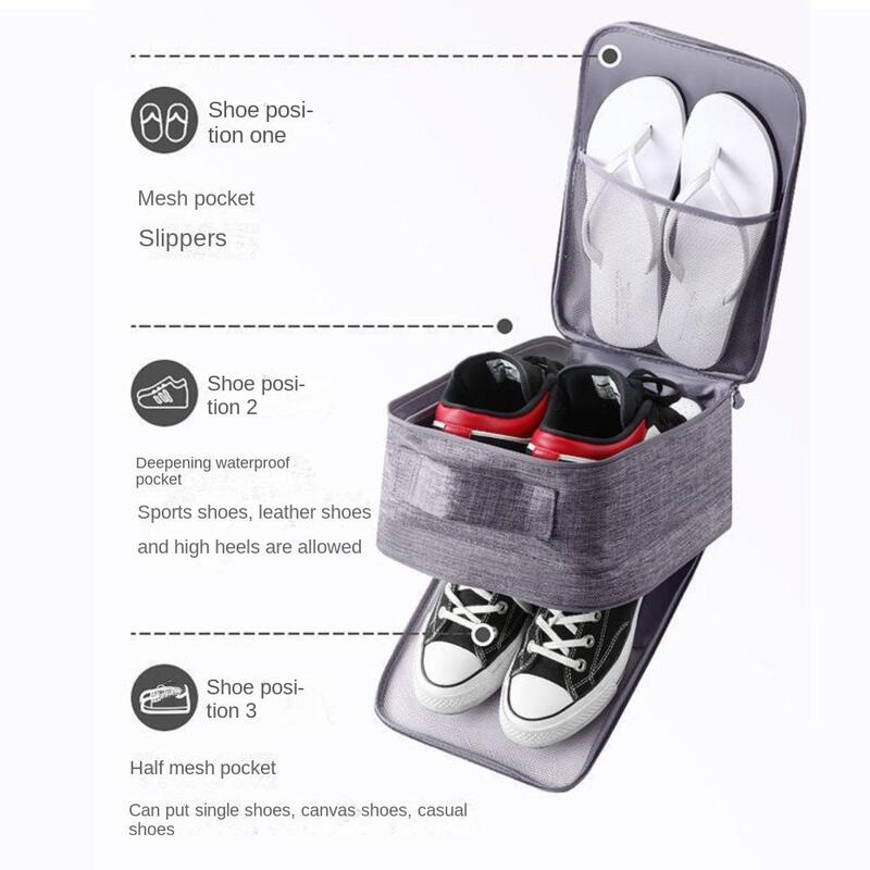 나일론 방수 신발 정리함 분류 파우치, 3 레이어 여행 액세서리, 속옷 가방, 신발 보관 가방, 의류 가방