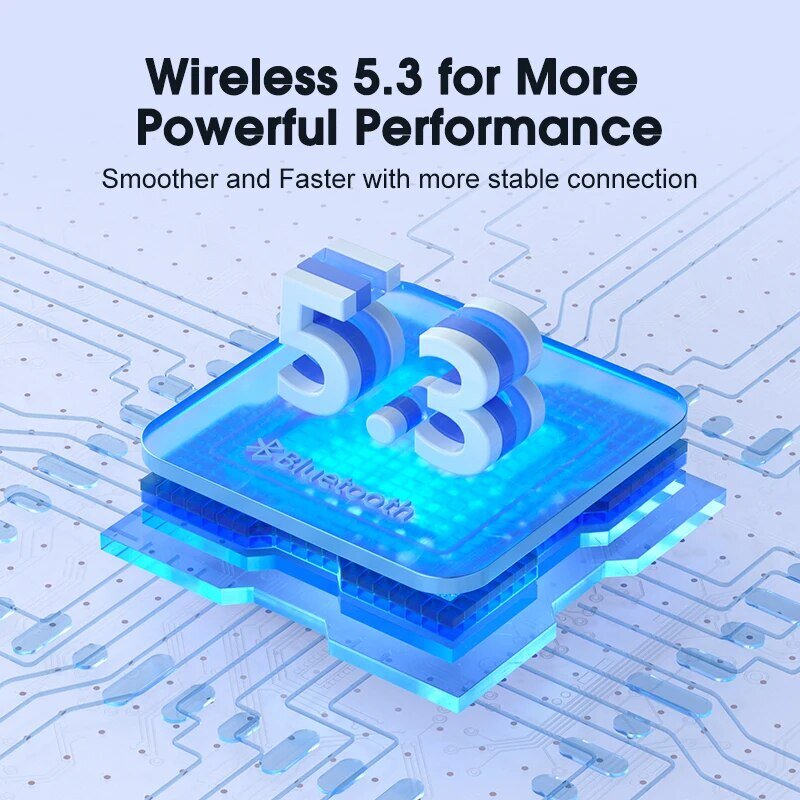 QCY T13 ANC Earphone Bluetooth 5.3, Earphone aktif penghilang kebisingan 28dB tanpa kabel pengisian daya Cepat latensi rendah 0.068"