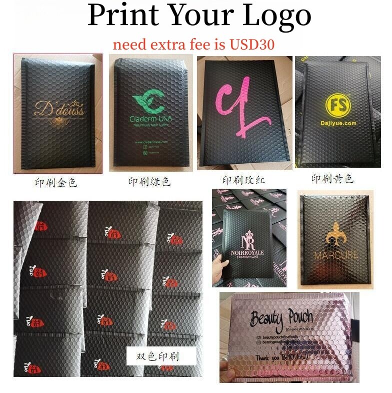 Bolha holográfica Mailing Bag, envelope impermeável, saco de correio, acolchoado bolha Envelopes Pack, 50pcs