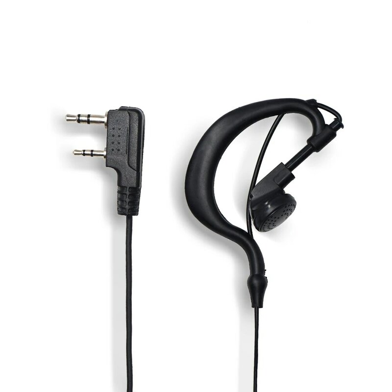 Walkie Talkie Headset Earphone 2 Pin K Port Dua Arah Ham Radio Speaker Mic Earpiece untuk Baofeng BF-888S UV5R UV82 BFR5 Headphone