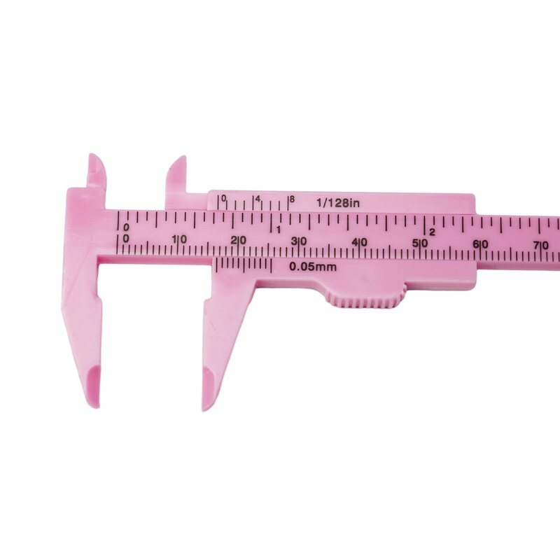 Nuovissimi calibri righello per la lavorazione del legno 0-80mm pratico strumento leggero rosa/rosa rosso plastica antiruggine scorrevole Vernier