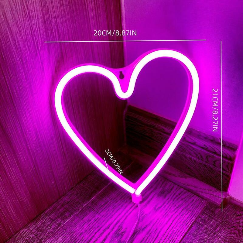 5V Led Lampu Neon Bentuk Cinta Lampu Malam untuk Pesta Pernikahan Proposal Ulang Tahun Pengakuan Adegan Suasana Tata Letak Lampu Dekorasi