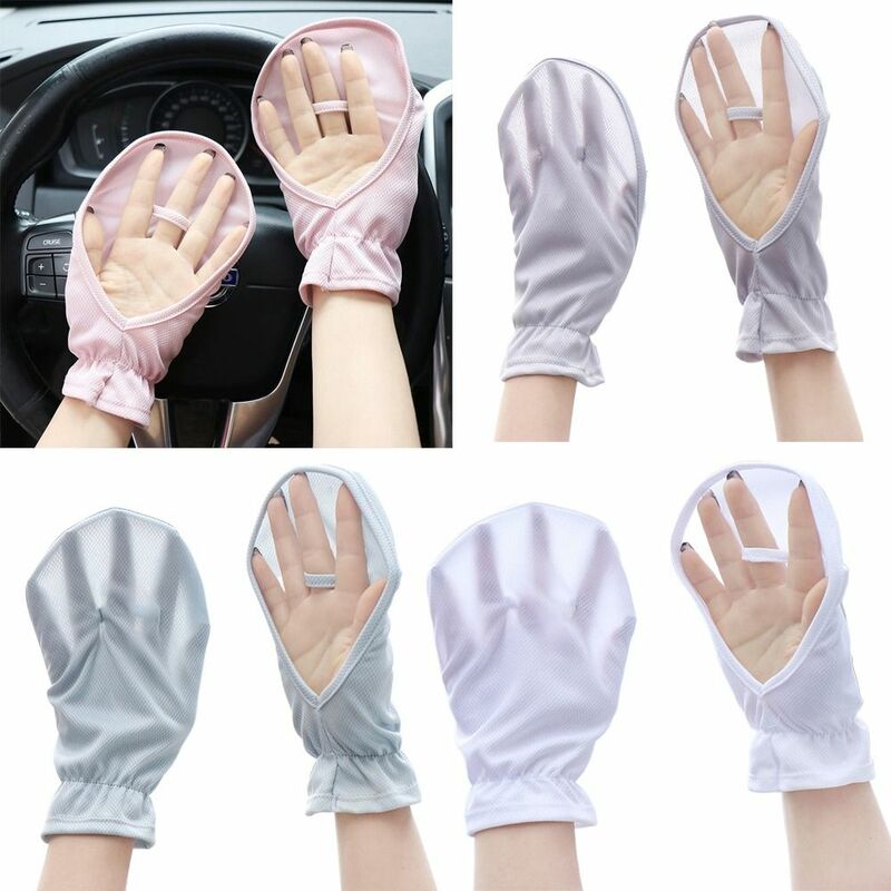 Солнцезащитные перчатки с УФ-защитой, дышащие перчатки для занятий спортом на открытом воздухе, перчатки для защиты от солнца, велосипедные перчатки, шелковые перчатки