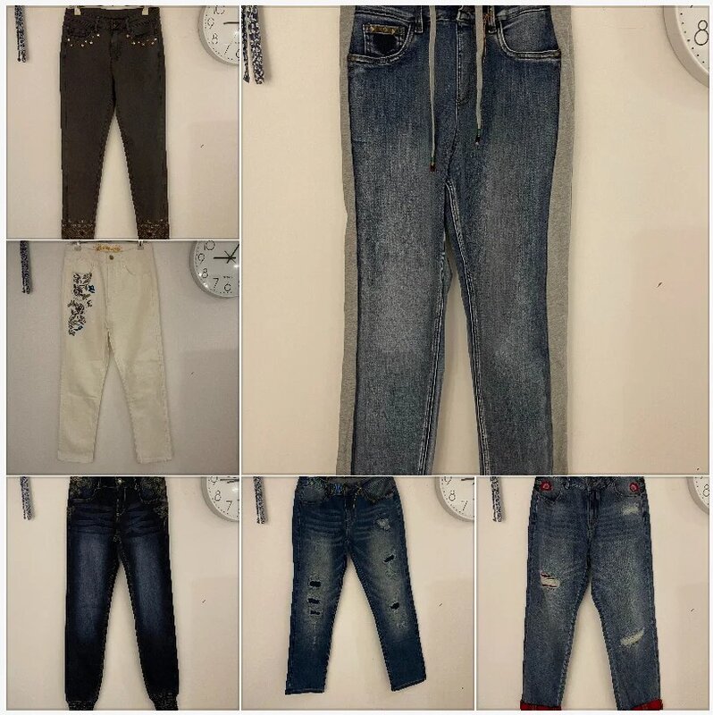 Außenhandel Original bestellung Spanisch neue Produkt mode, bestickter Druck, Damen Casual Jeans