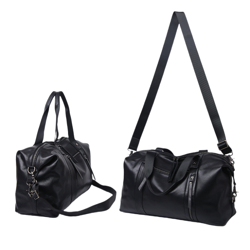 Saco de couro para viagens, vários bolsos, adequado para viagens de negócios e Weekend Geometric, The Garment Duffel Bag