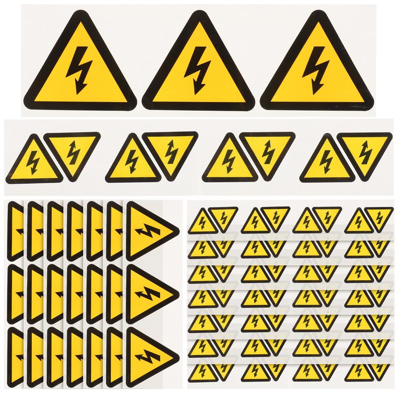 Etichetta da 30 pezzi segnali di avvertimento per scosse elettriche etichette adesivi per pannelli elettrici ad alta tensione adesivi per decalcomanie sicurezza sicura