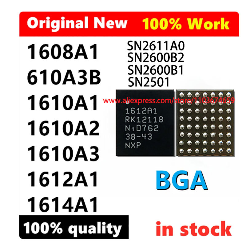 10 buah U2 pengisian USB Tristar IC 610A3B 1610A2 1610A3 1612A1 1614A1 16a0 1618A0 SN2501 SN2611A0 SN2600B1 BGA untuk iPhone IC