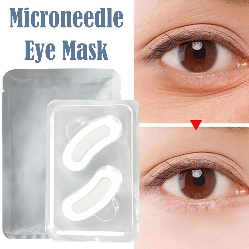 Máscara de ojos con microagujas para arrugas, eliminación de líneas finas, ácido hialurónico, almohadillas para ojos de círculo oscuro, personalizable, venta al por mayor