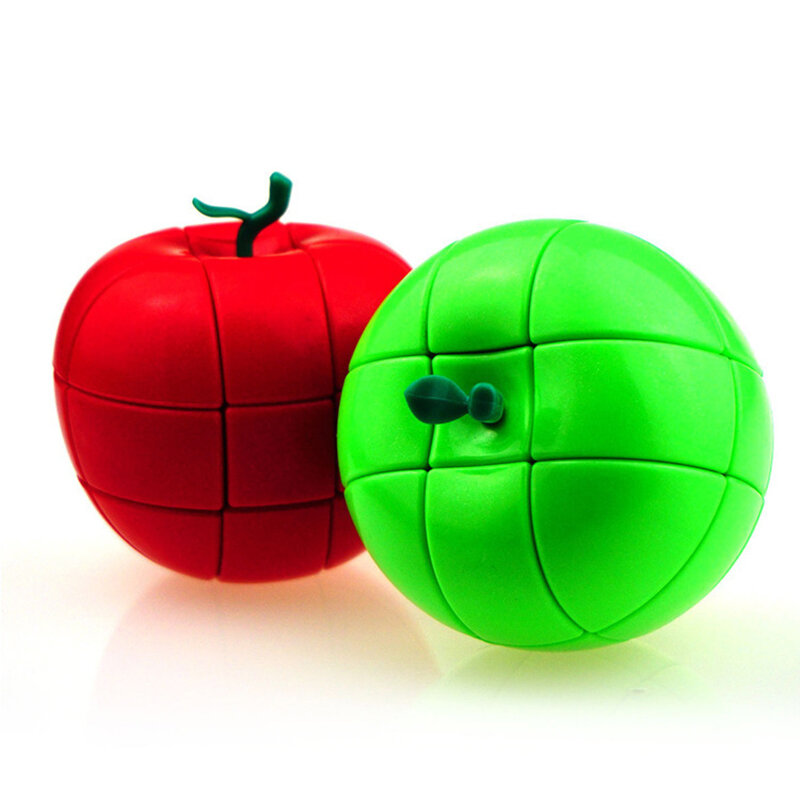 Frutas maçã cubo mágico velocidade profissional quebra-cabeça twisty antiestresse brinquedos educativos embalagem cubos cubo mágico cube cubo