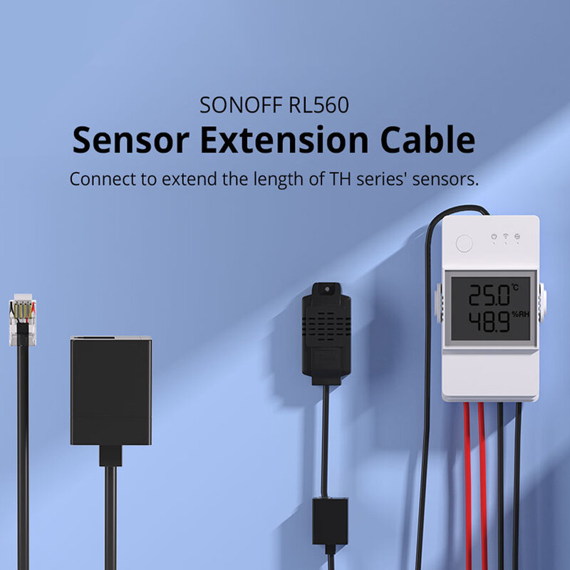 SONOFF TH Elite/Sensor asli THS01 WTS01 MS01 5M kabel ekstensi RL560 Monitor Detecor suhu kelembaban tanah